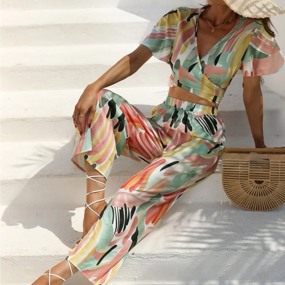 Colorful pant set